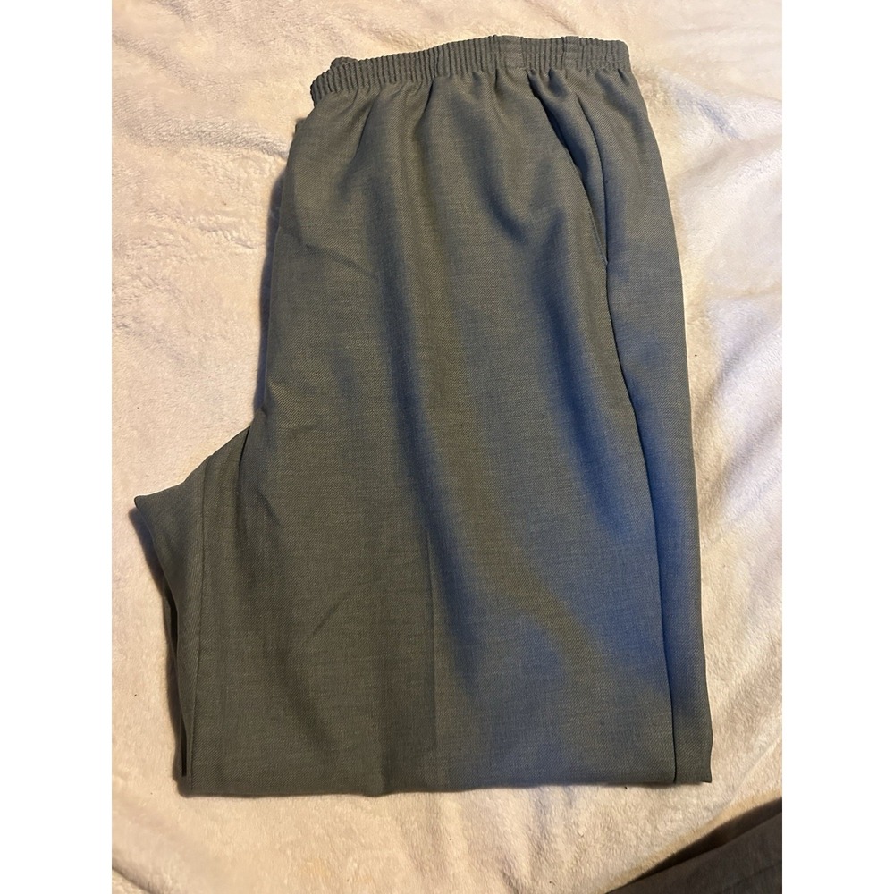 Alfred Dunner Women's 18W Gray Pull On Elastic Waist Dress‎ Pants Plus Size